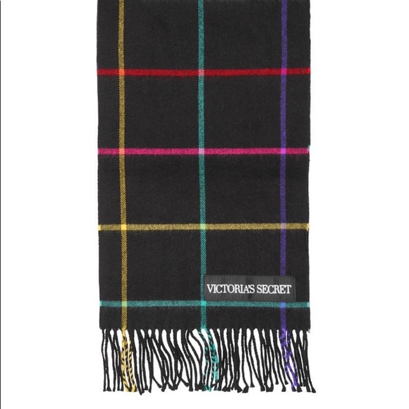 💜Victoria’s Secret Rainbow Check Scarf💜 - Picture 2 of 6